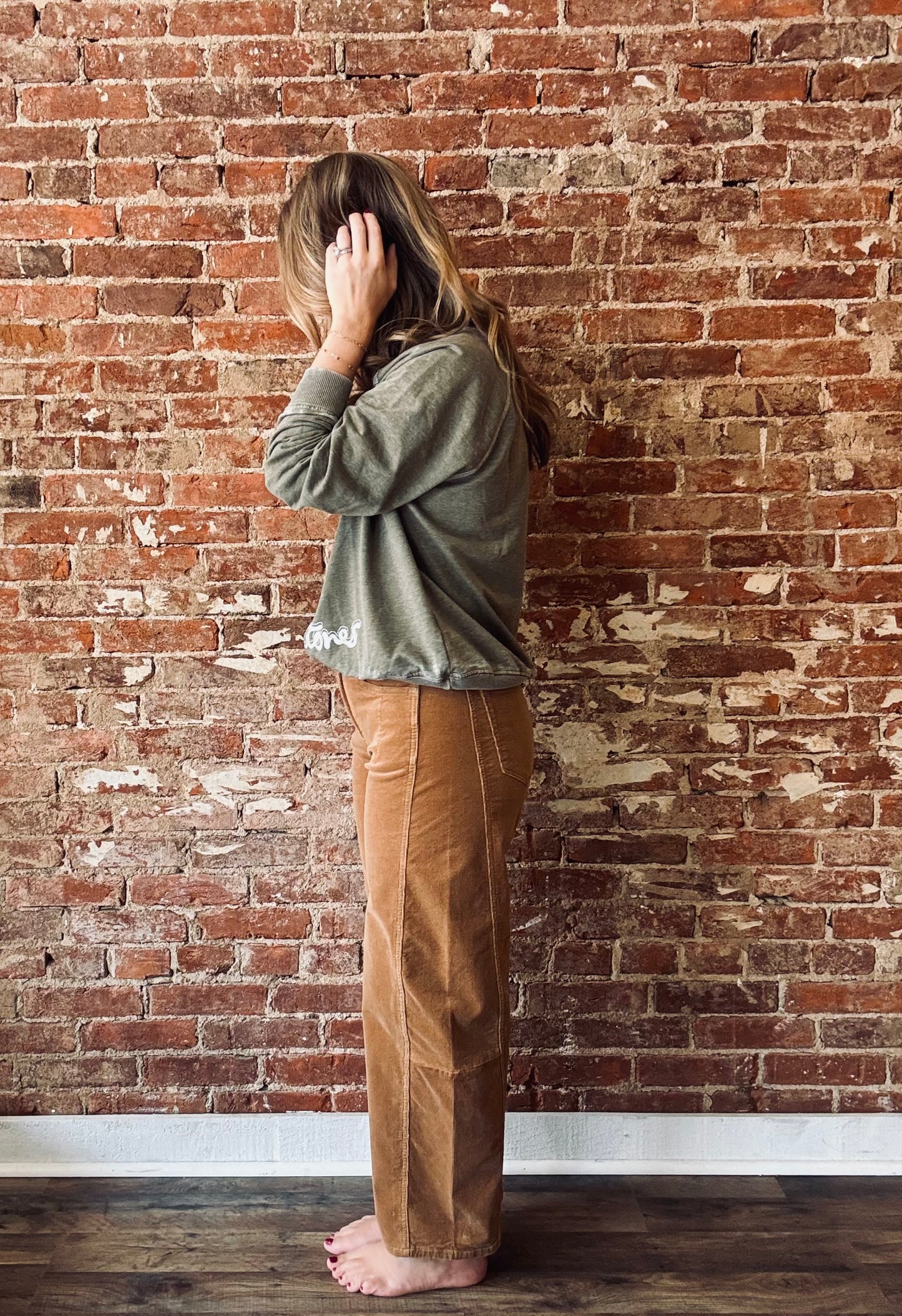 Kate Corduroy Barrel Leg