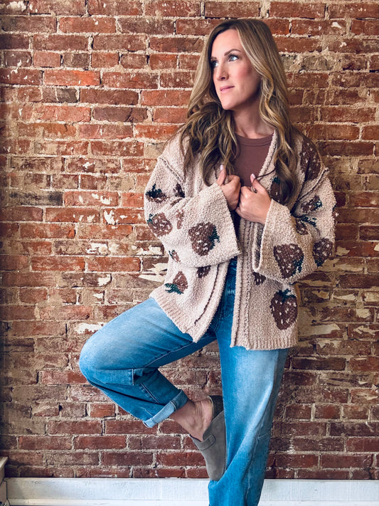 Strawberry Mocha Cardigan