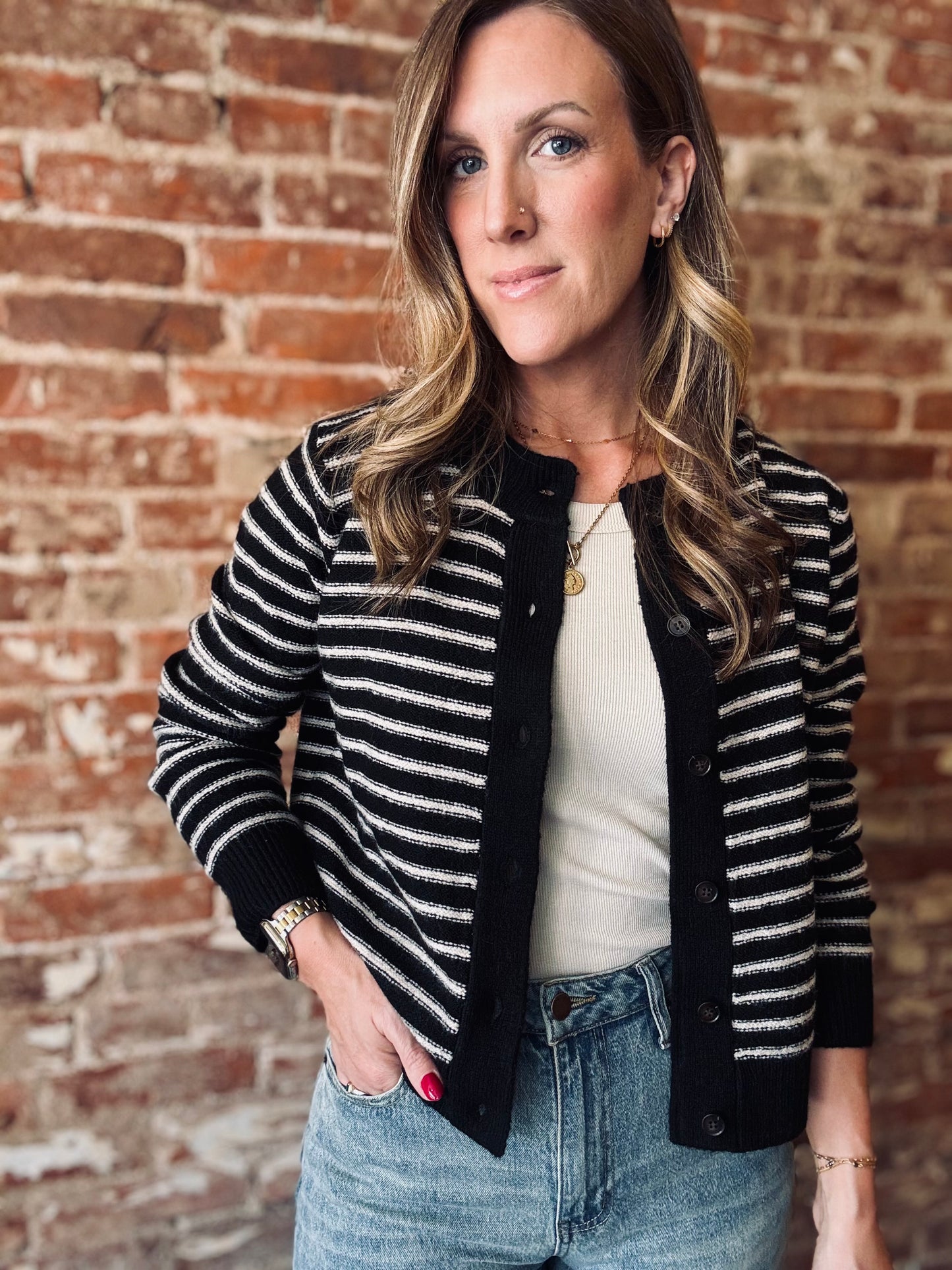 Suki Striped Cardigan
