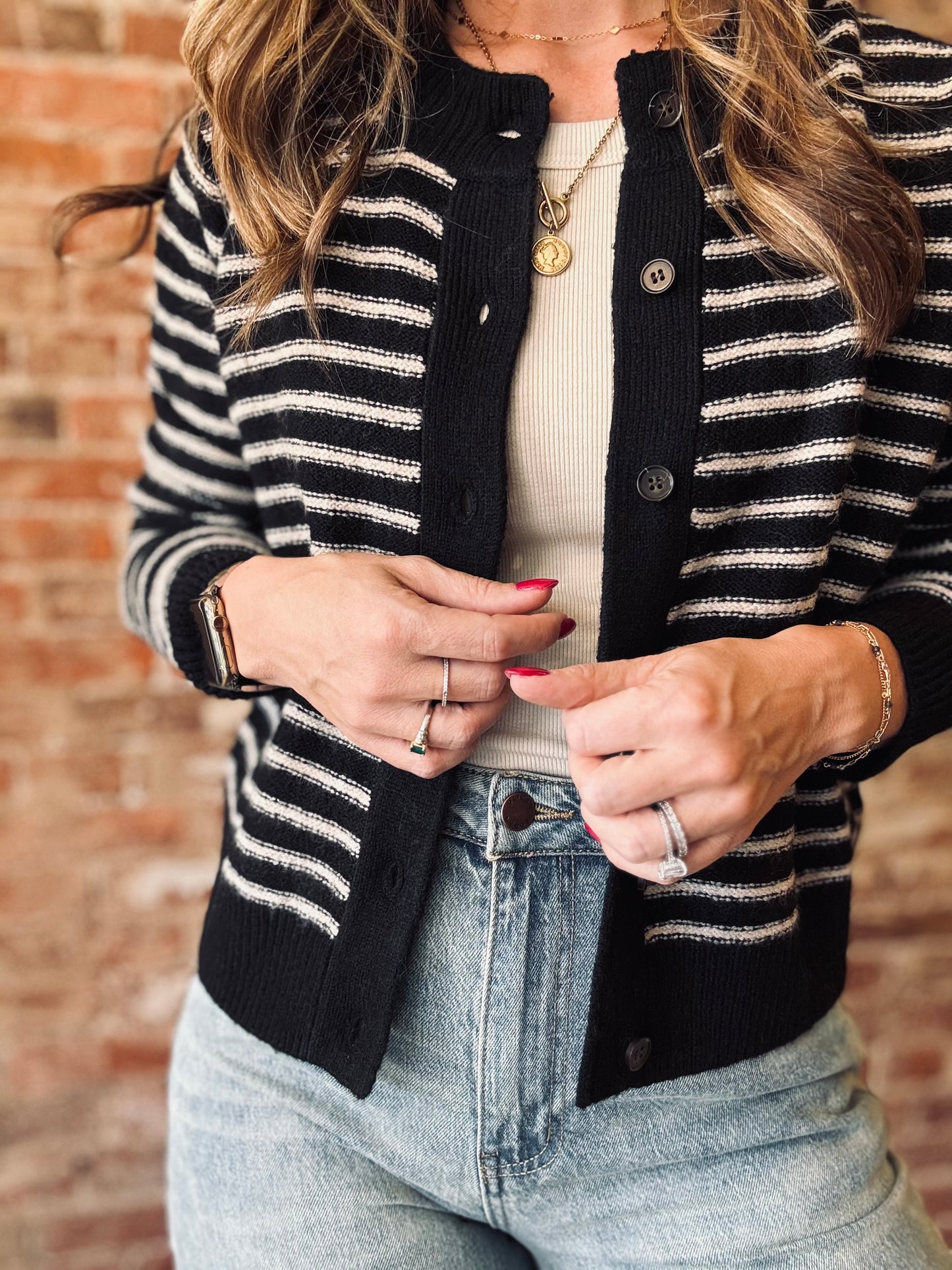 Suki Striped Cardigan