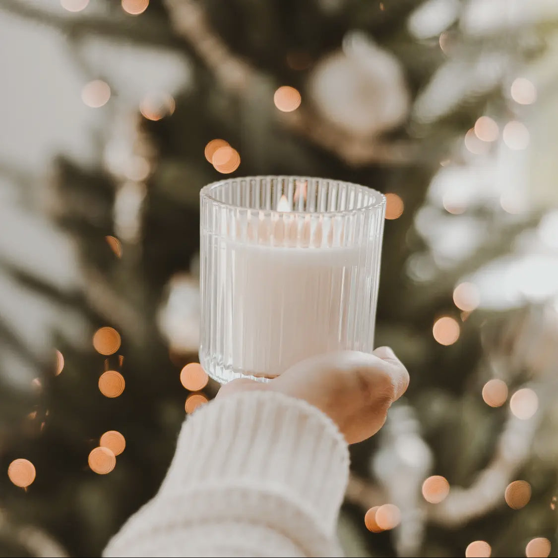 Fluted Ribbed Jar Candle