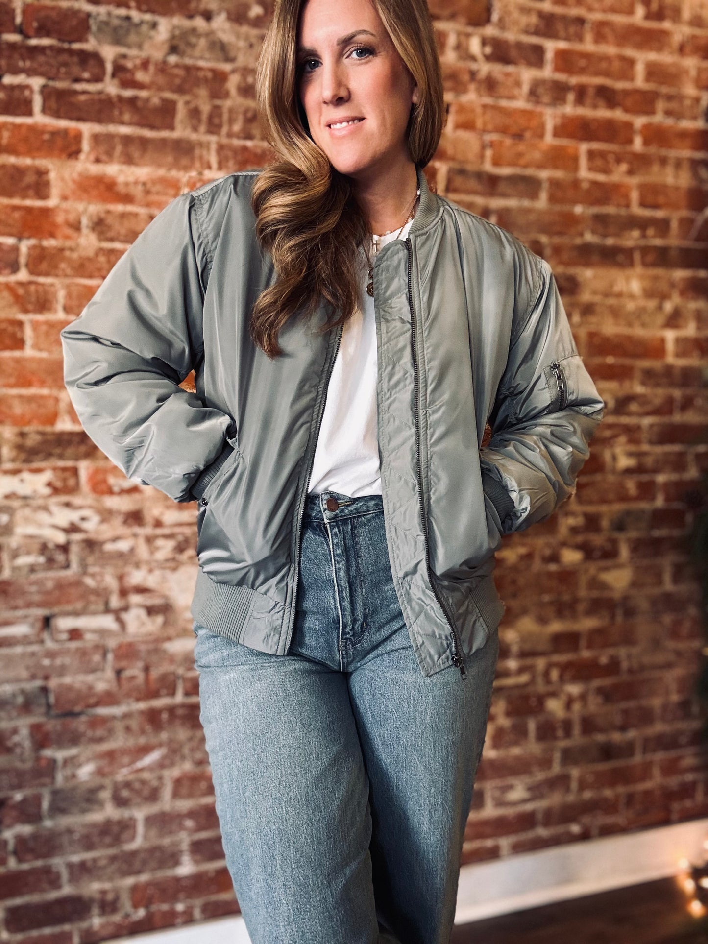 Lennon Ruched Bomber Jacket