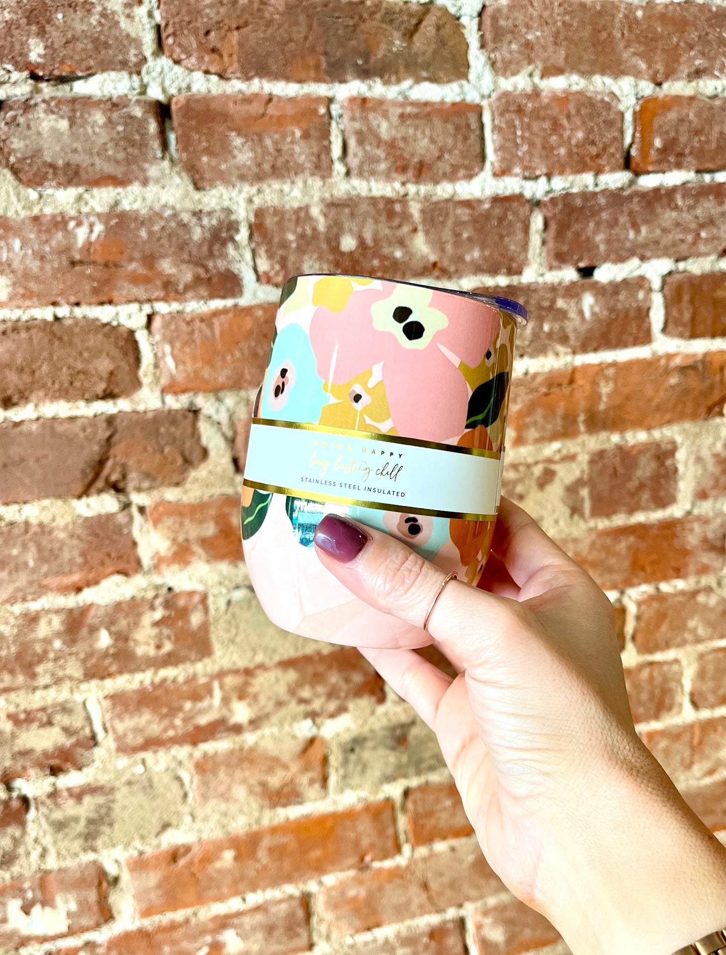 Wine Tumbler - Floral Delight