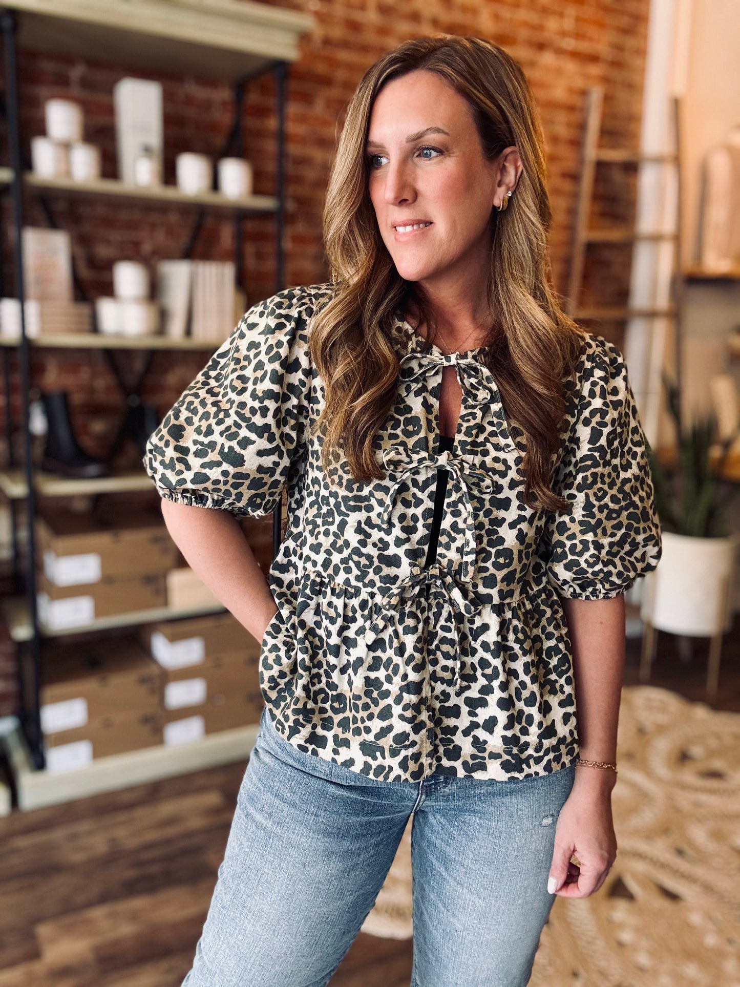 Lainy Tie Front Blouse