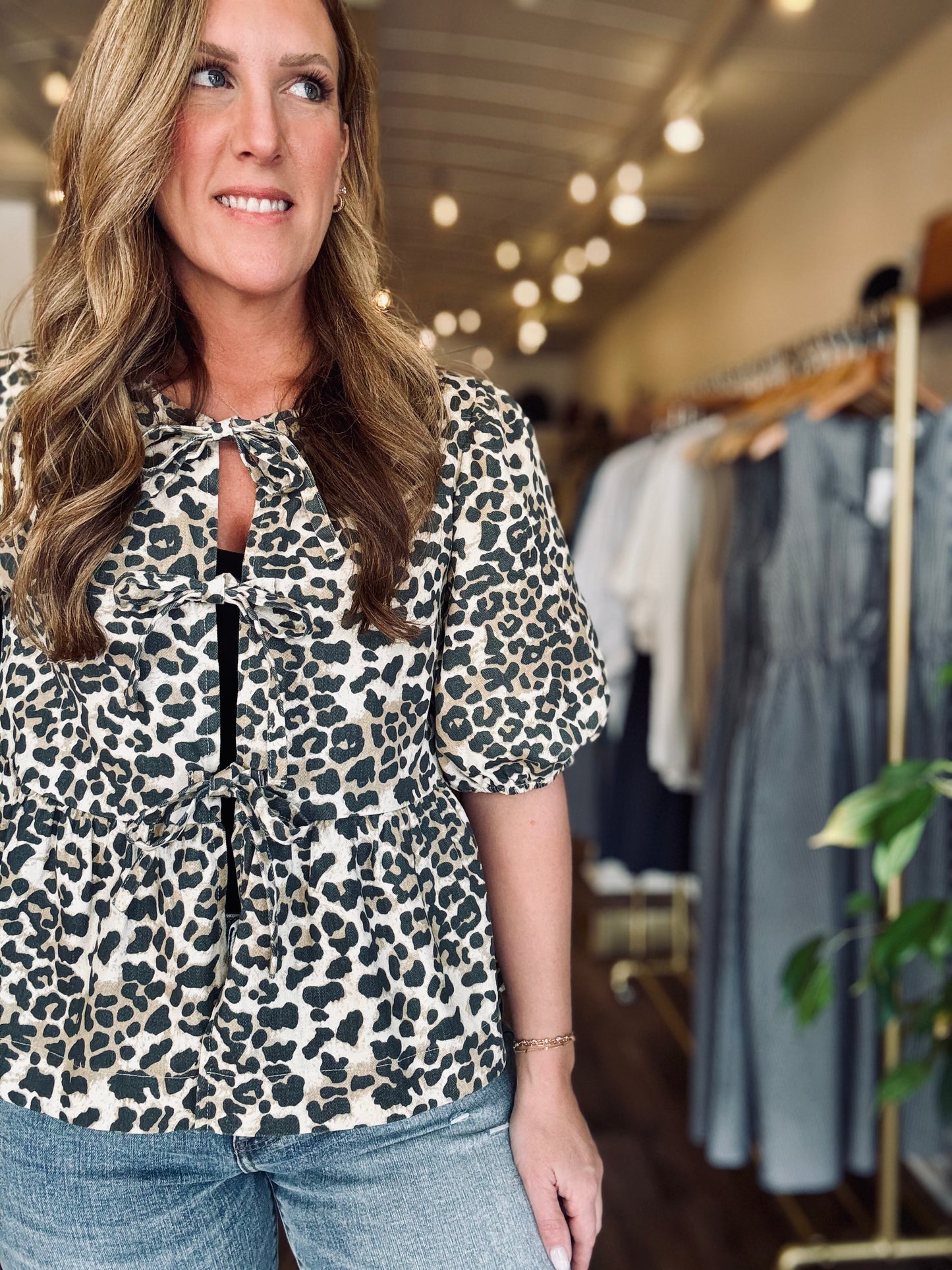 Lainy Tie Front Blouse