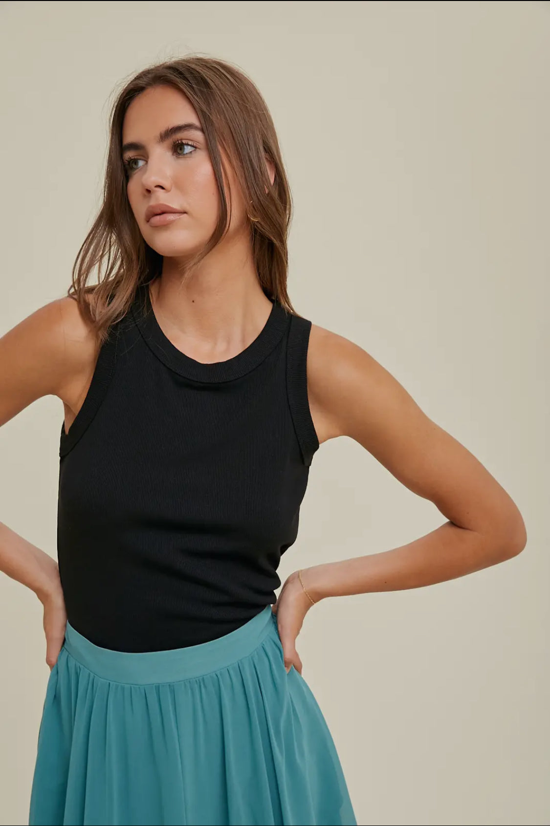 Long Line Ribbed Tank
