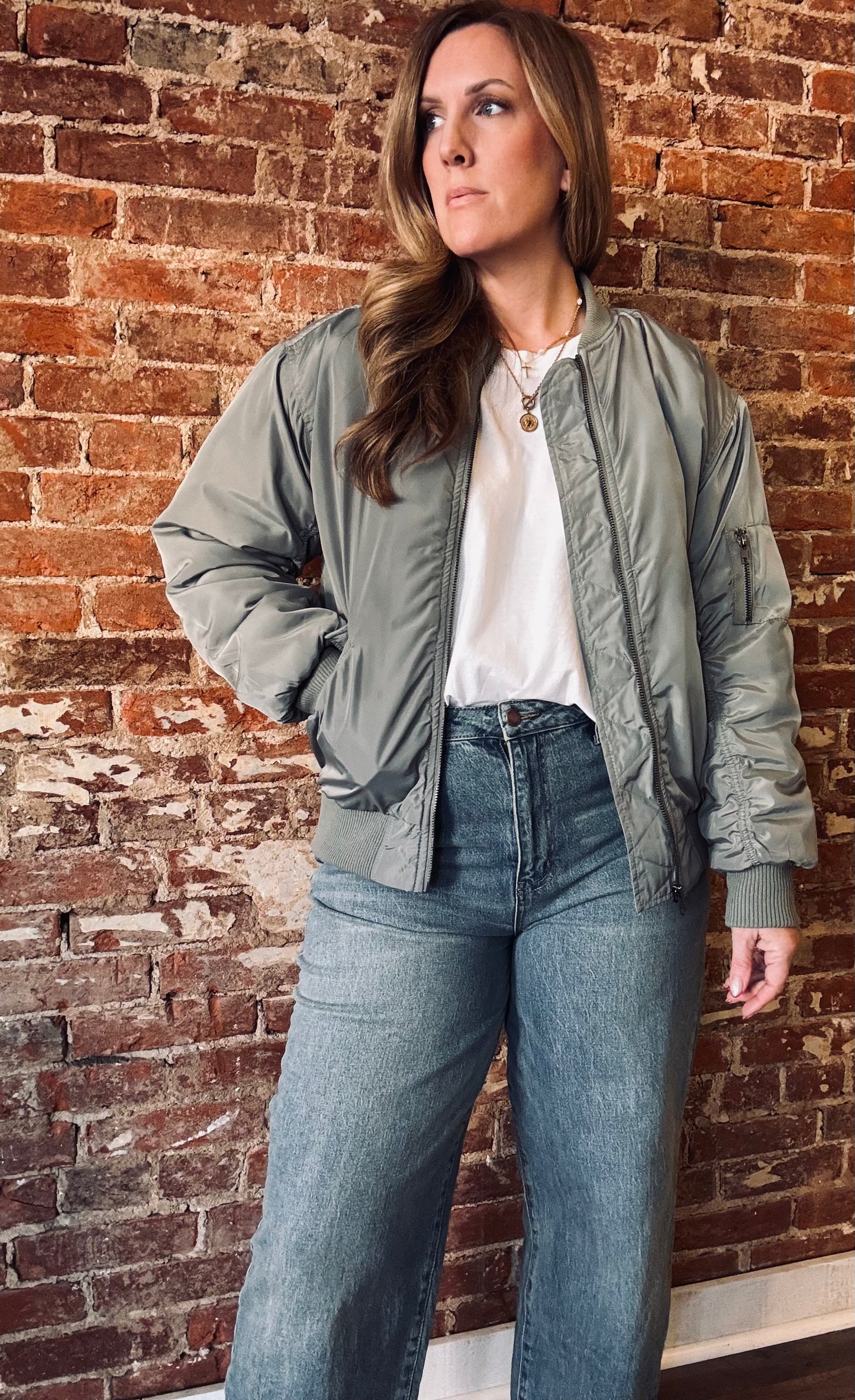 Lennon Ruched Bomber Jacket