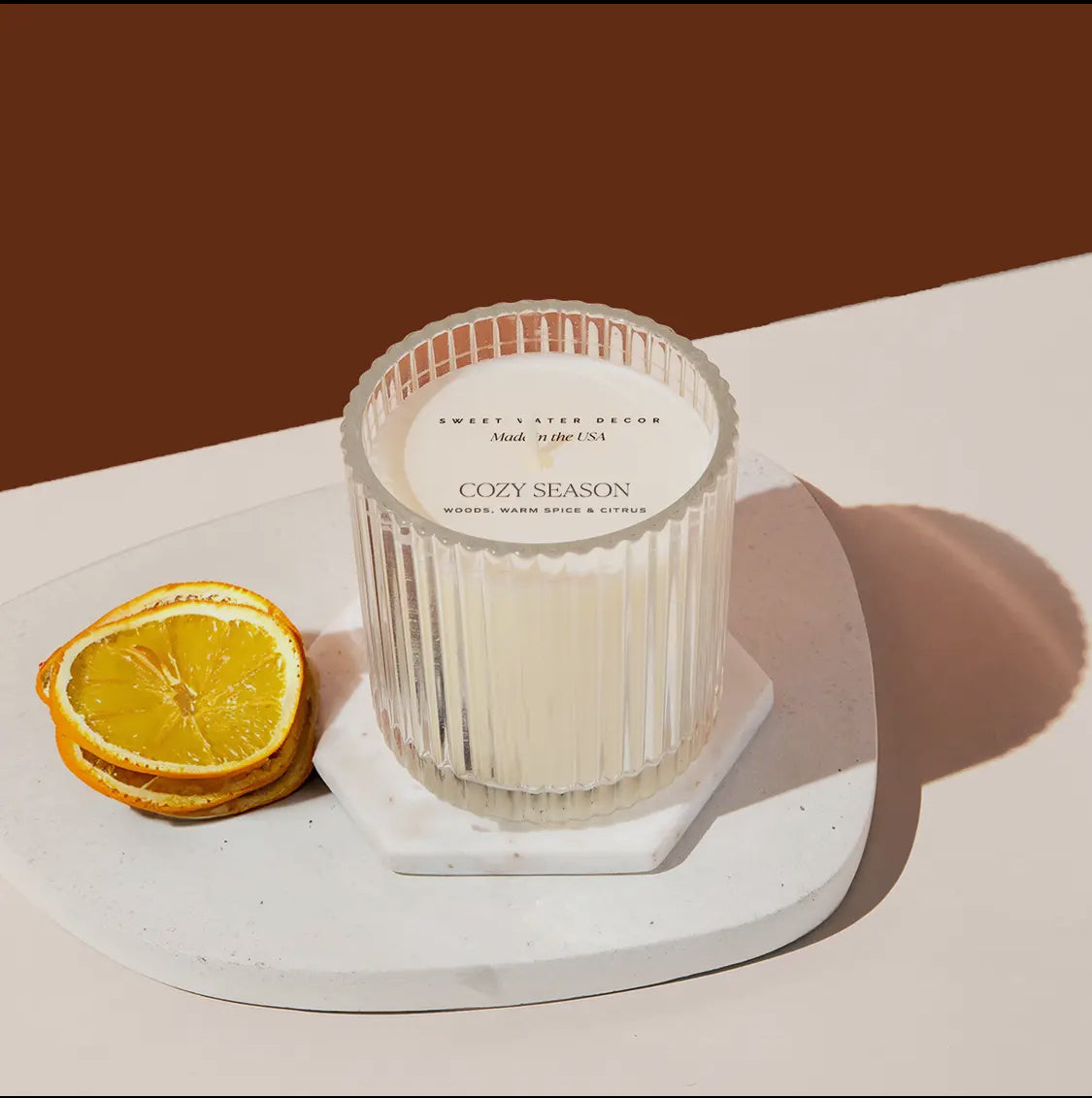 Fluted Ribbed Jar Candle