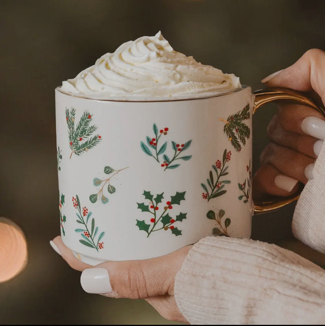 Holly Christmas Mug