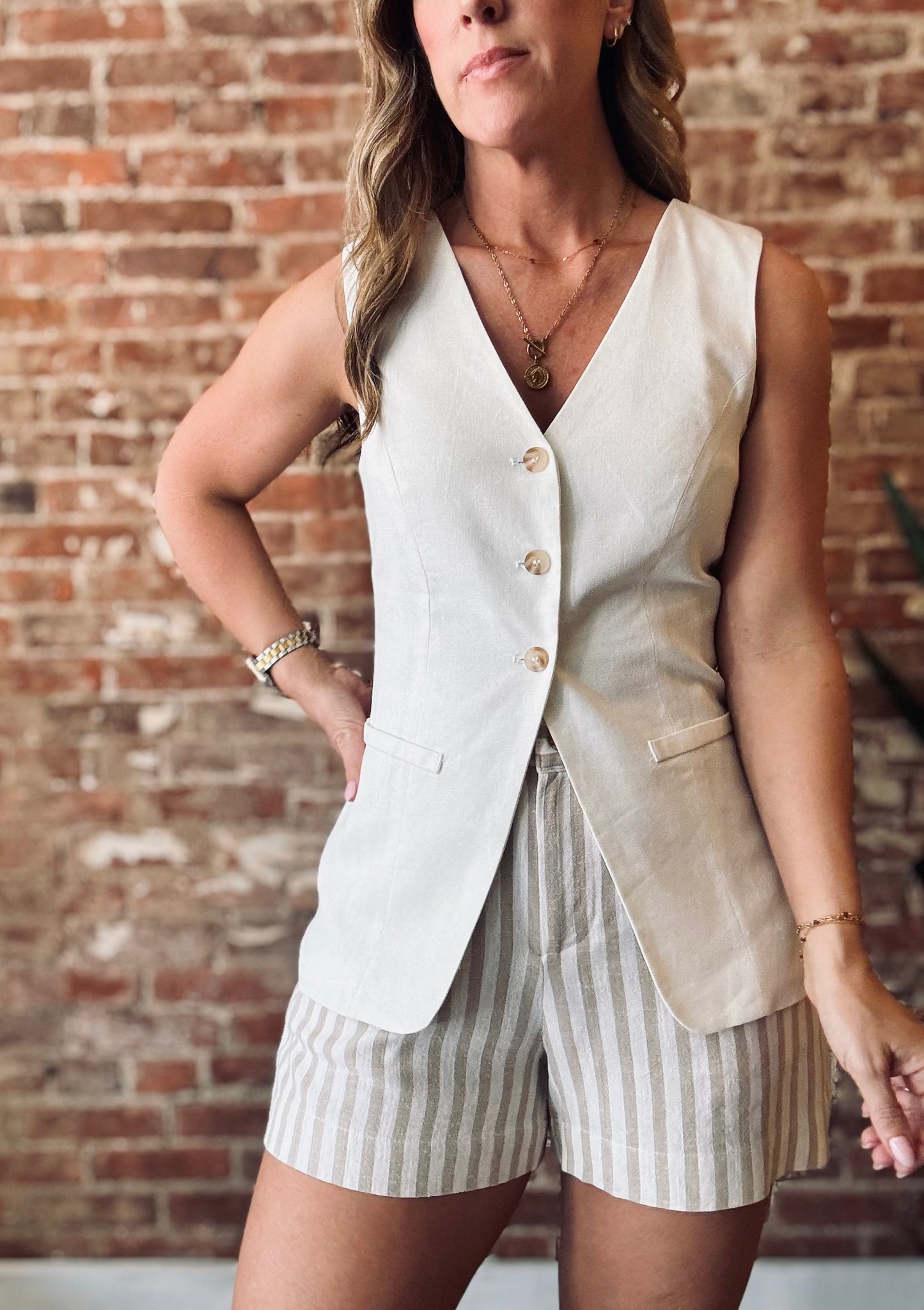 Sylvie Linen Vest