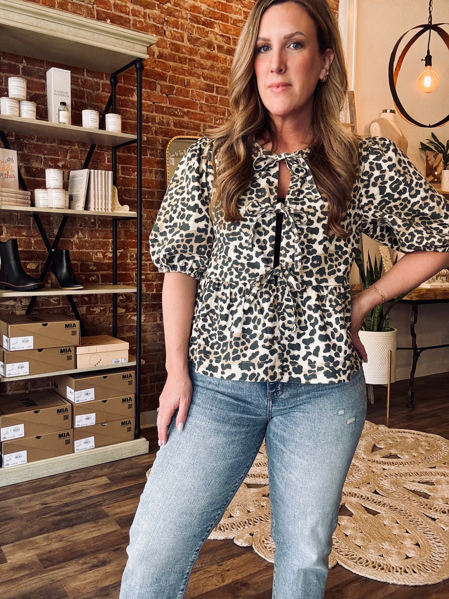 Lainy Tie Front Blouse
