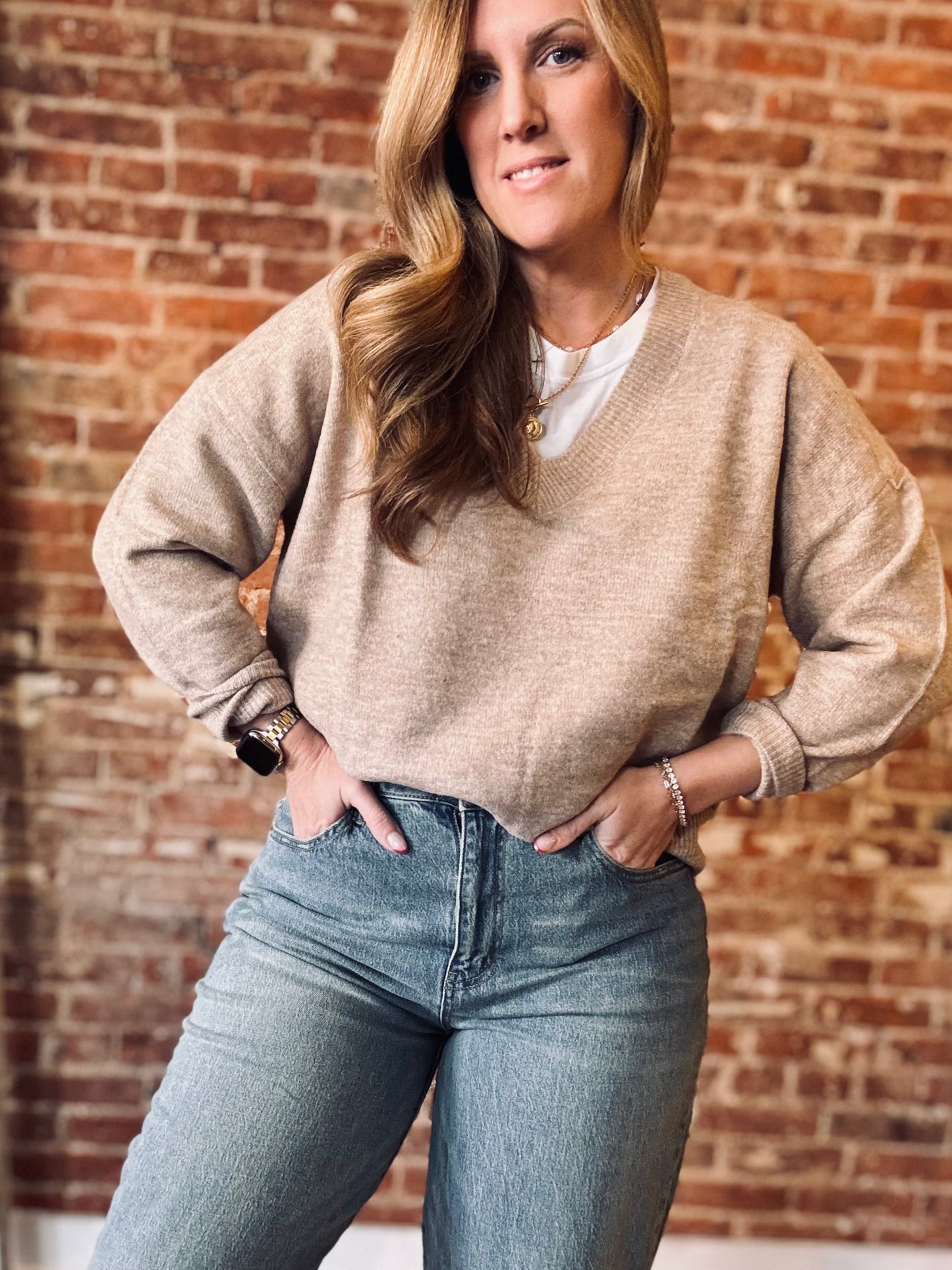 Anna V Neck Sweater
