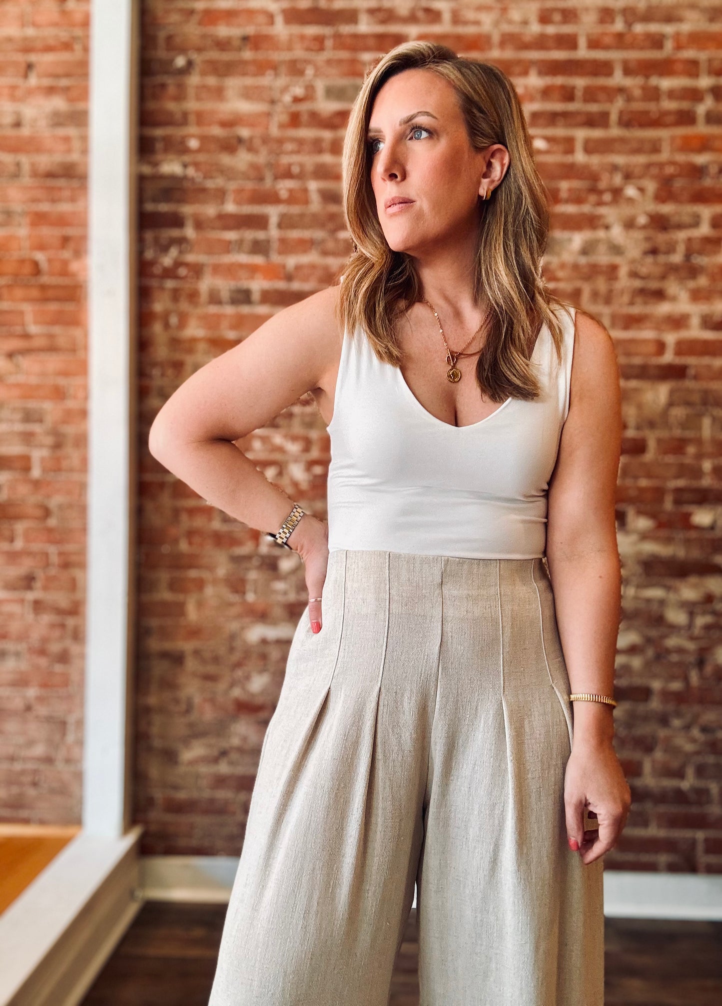Double Lined V-Neck Tank