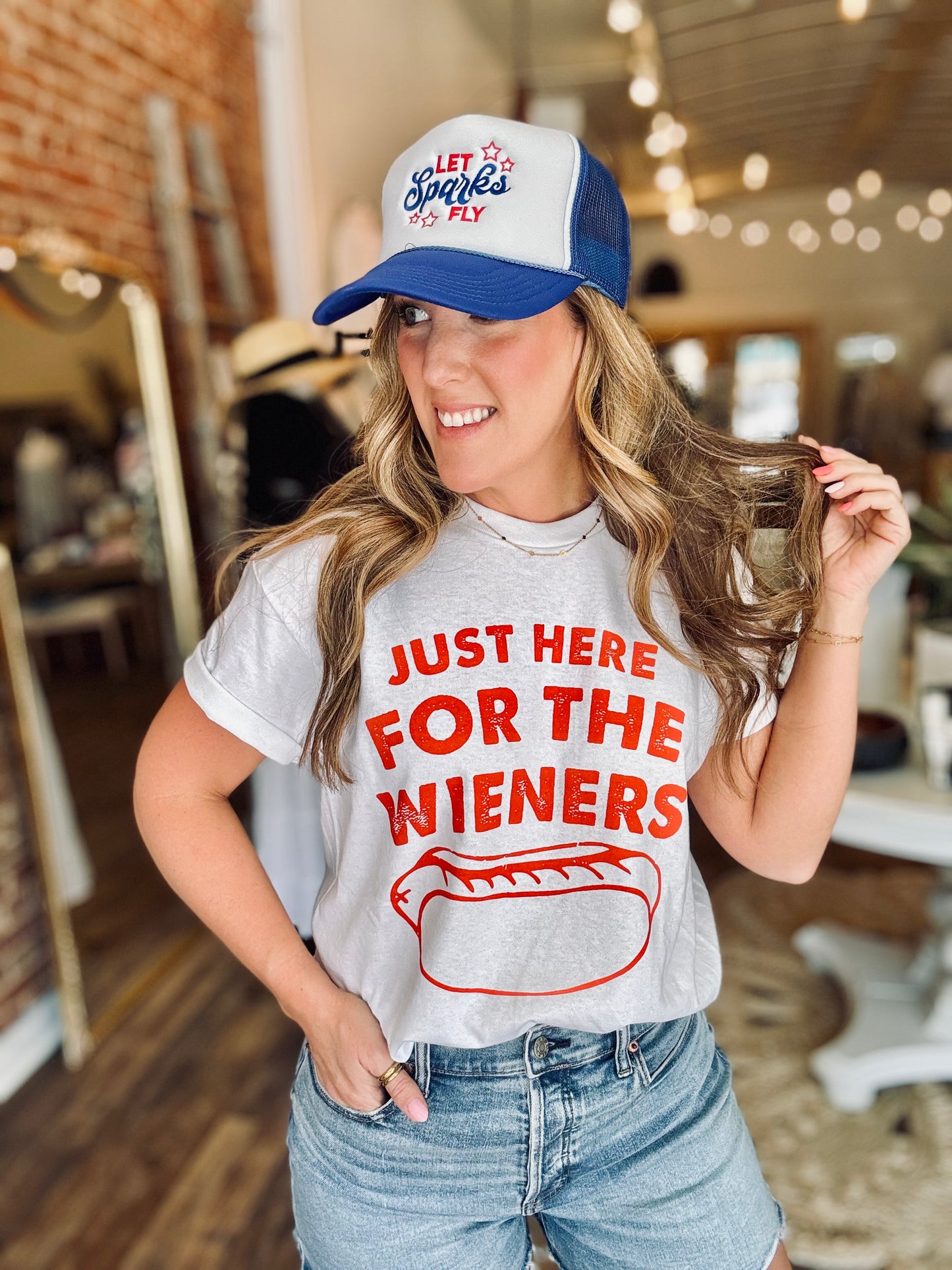 Just Here for the Weiners Tee