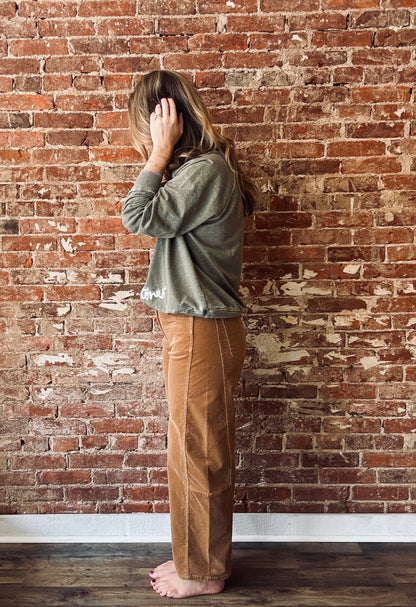 Kate Corduroy Barrel Leg