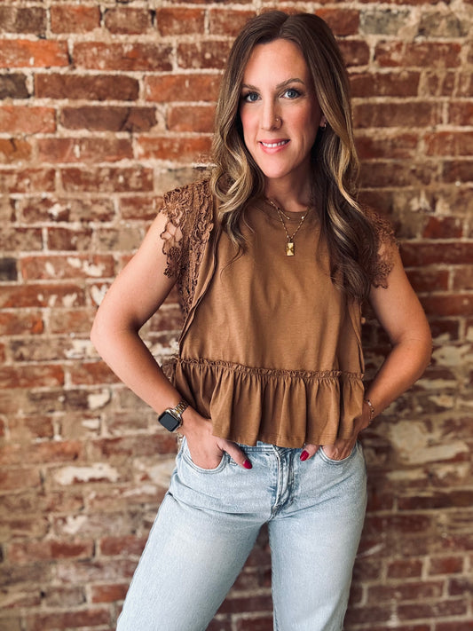 Dahlia Lace Trim Top