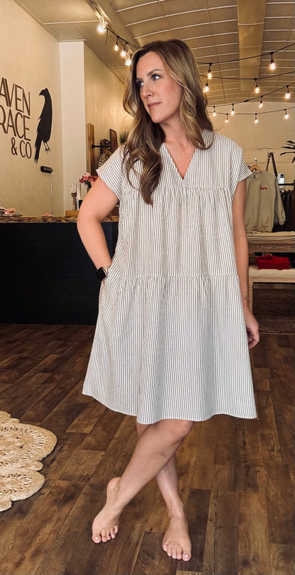 Posy Striped Dress
