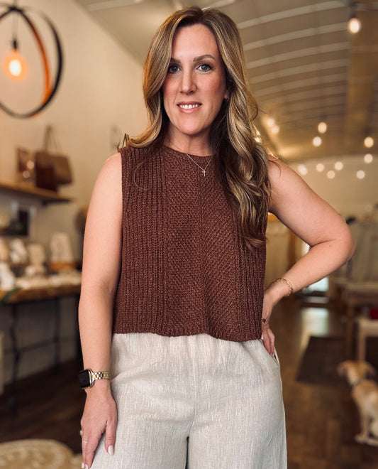 Chloe Crop Sweater Tank