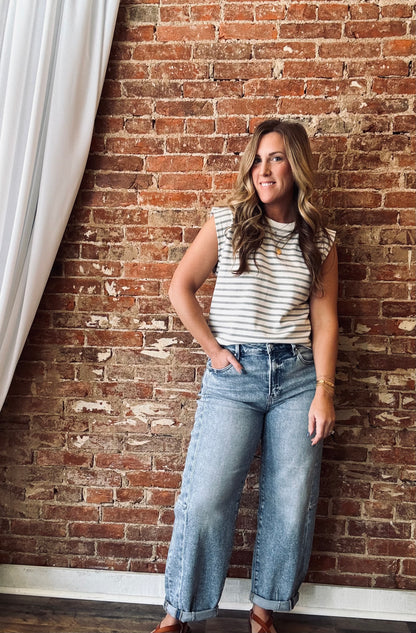 High Rise Barrel Jean