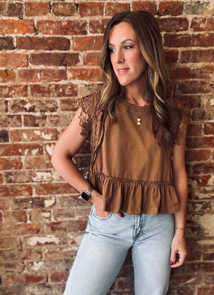 Dahlia Lace Trim Top