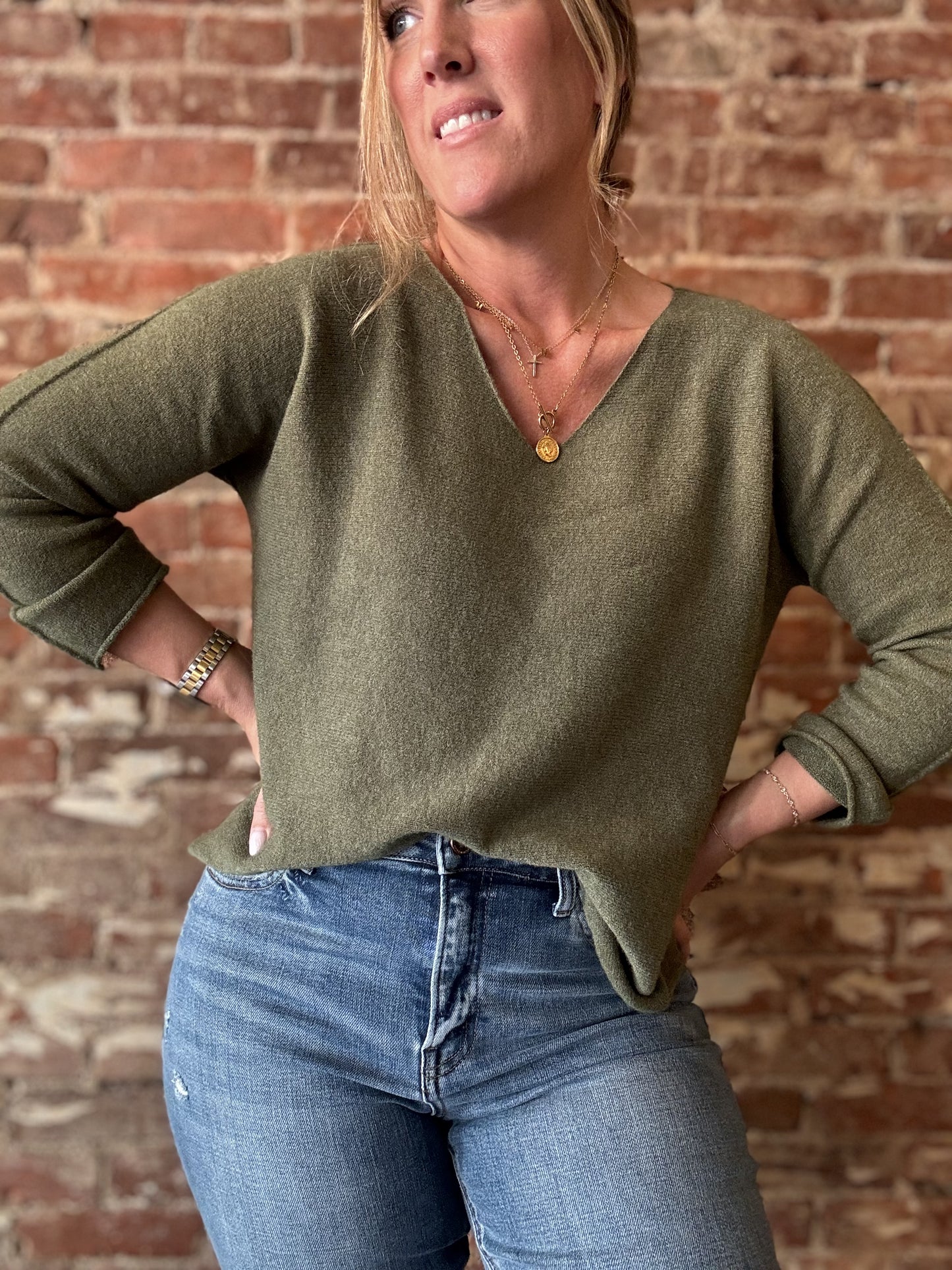 Gaia V Neck Sweater