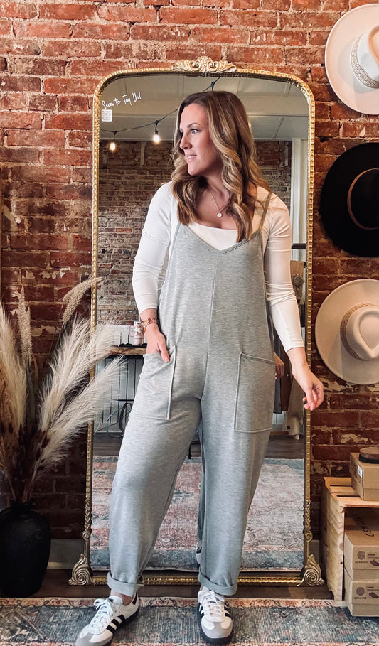 French Terry Jumpsuit - Grey