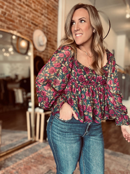 Fiona Floral Top