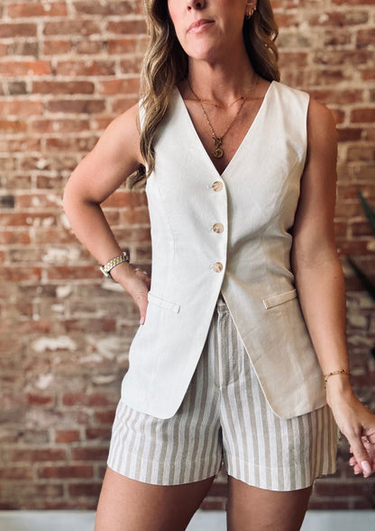 Sylvie Linen Vest