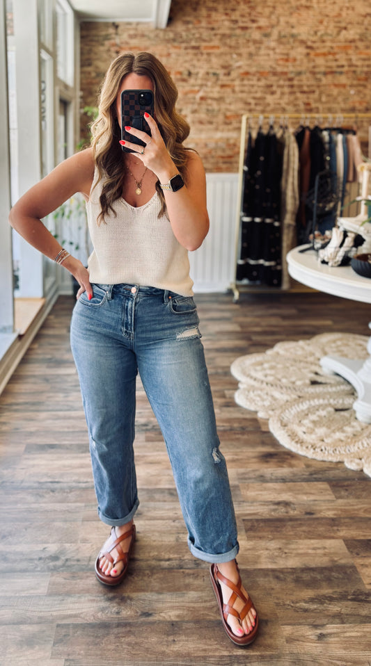 High Rise Boyfriend Jean