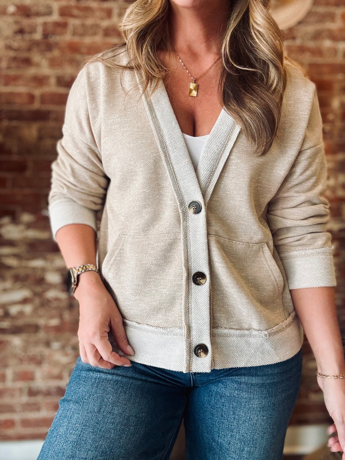 Sienna Button Front Cardigan